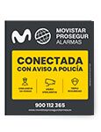Movistar alarmas, placa disuasoria