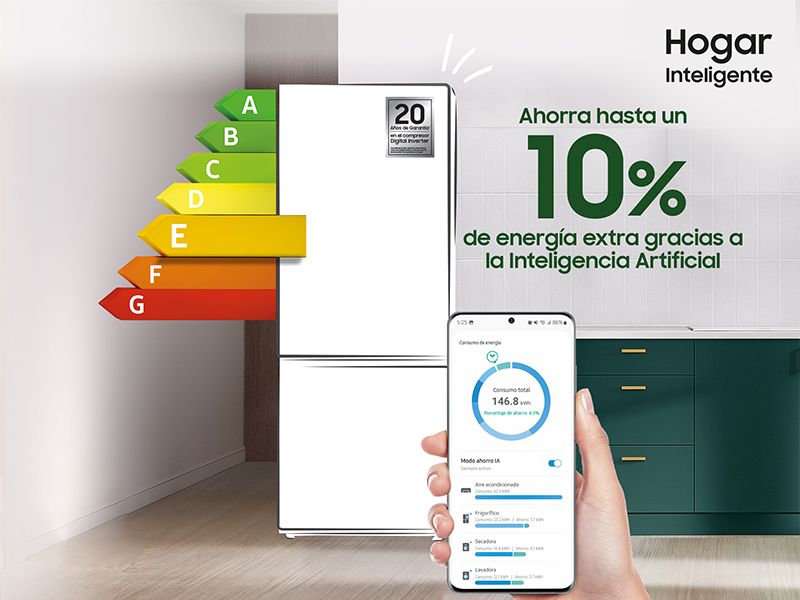 Frigorífico Samsung RB34C672EWW/EF SmartThings AI Energy Mode