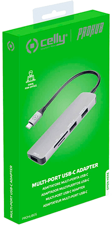 Celly Adaptador USB-C ProHubsPlus Celly Adaptador USB-C ProHubsPlus