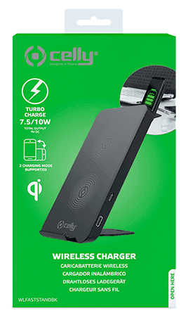 Cargador Inalámbrico Celly QI rápido 10W Cargador Inalámbrico Celly QI rápido 10W