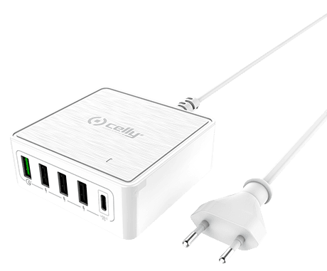 Cargador Red Celly  60W 4 USB y 1 USBC