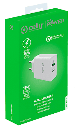 Cargador Red Celly USB Y TIPO C 36W Cargador Red Celly USB Y TIPO C 36W