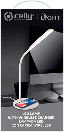 Celly lámpara LED con carga inalámbrica WLLIGHT blanca