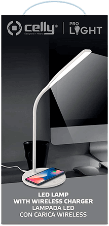 Celly lámpara LED con carga inalámbrica WLLIGHT blanca