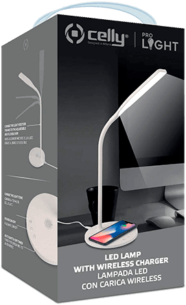Celly lámpara LED con carga inalámbrica WLLIGHT blanca