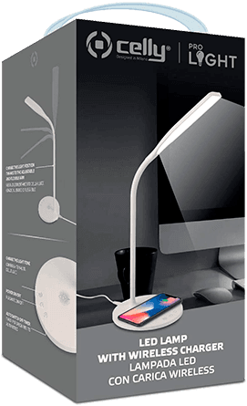 Celly lámpara LED con carga inalámbrica WLLIGHT blanca