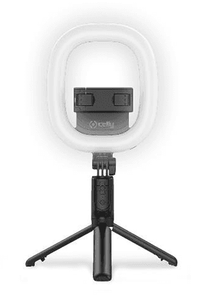 Palo selfie y trípode bluetooth con anillo de luz Celly Palo selfie y trípode bluetooth con anillo de luz Celly