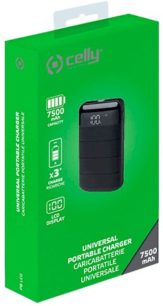 Power Bank Celly 7500 mAh Power Bank Celly 7500 mAh