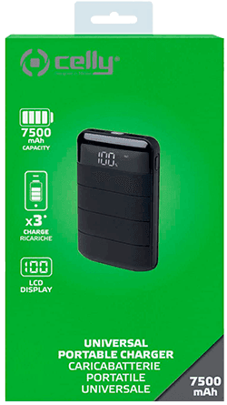 Power Bank Celly 7500 mAh