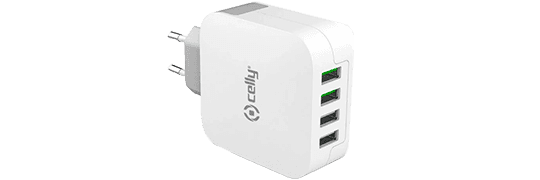 Cargador Red Celly Turbo 4 USB - Cargador Red Turbo 4 USB Cargador Red Celly Turbo 4 USB Cargador Red Turbo 4 USB