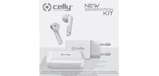 Cargador de Red 18W + Auriculares Inalámbricos BUZ1 Cargador y auriculares verdaderamente inalámbricos