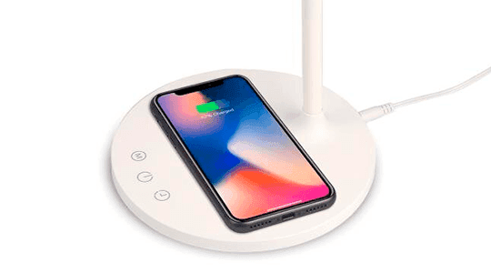 Celly lámpara LED con carga inalámbrica WLLIGHT blanca Comodidad y sencillez
