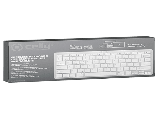 Teclado inalámbrico Celly BT precio. El teclado inalámbrico para todos sus dispositivos