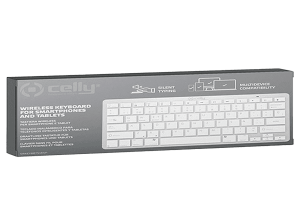 Teclado inalámbrico Celly BT - El teclado inalámbrico para todos sus dispositivos Teclado inalámbrico Celly BT El teclado inalámbrico para todos sus dispositivos