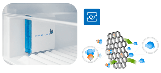 Daewoo Frigorífico FKM331ELV8ES 2m Filtro CarbonGreen