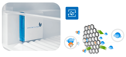 Daewoo Frigorífico FKM331ELV8ES 1.86cm - Filtro CarbonGreen Daewoo Frigorífico FKM331ELV8ES 1.86cm Filtro CarbonGreen