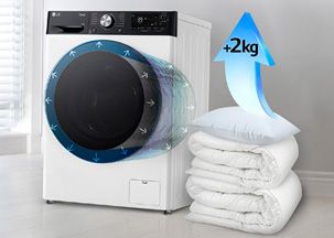 LG lavadora wifi F4WR7010AGS inox precio. Más capacidad ocupando lo mismo