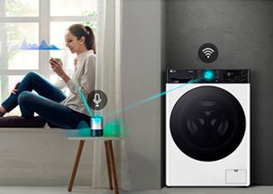 LG lavadora wifi F4WR7010AGS inox precio. ThinQ™. Lavadoras preparadas para el futuro