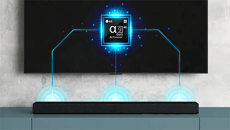 LG barra de sonido S40Q reacondicionado Experiencia Audiovisual mejorada con el procesador LG TV AI