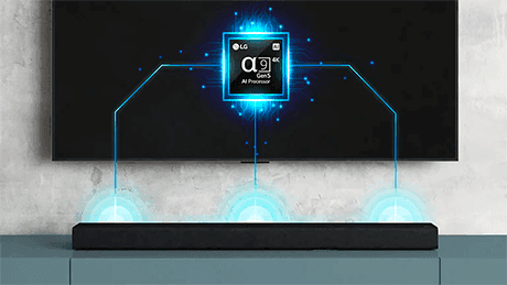 LG barra de sonido S40Q reacondicionado Experiencia Audiovisual mejorada con el procesador LG TV AI