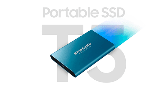 Samsung Portable SSD T5 1TB - Diseño compacto y resistente Samsung Portable SSD T5 1TB Diseño compacto y resistente