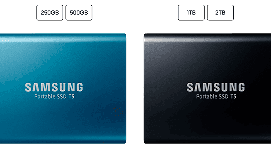 Samsung Portable SSD T5 1TB - Diseño metálico minimalista Samsung Portable SSD T5 1TB Diseño metálico minimalista