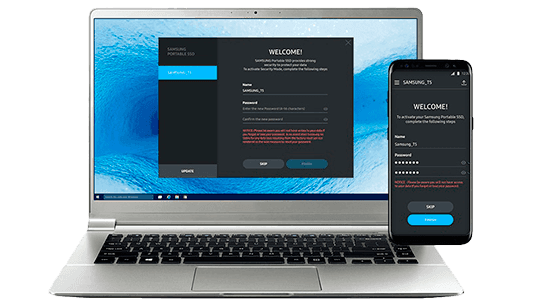 Samsung Portable SSD T5 1TB Software de gestión