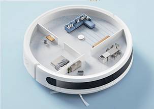 Robot aspirador Xiaomi Robot Vacuum E12 Limpieza asistida multidireccional. Limpia los espacios de difícil acceso
