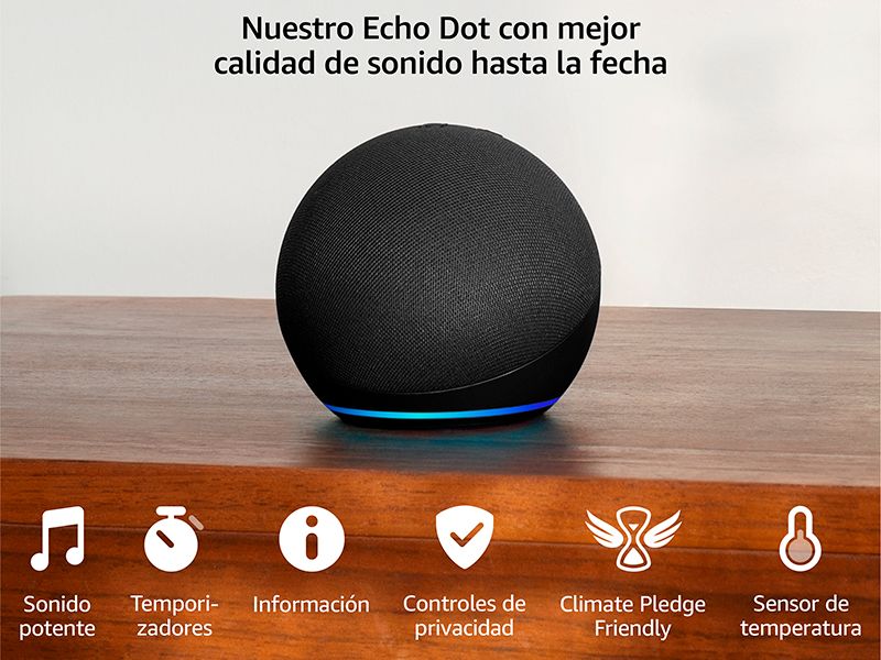 Altavoz inteligente Amazon Echo Dot (5ª gen) - Sonido potente Altavoz inteligente Amazon Echo Dot (5ª gen) Sonido potente