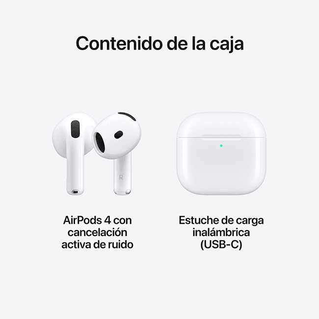 AirPods 4 con cancelación activa de ruido AirPods 4 con cancelación activa de ruido