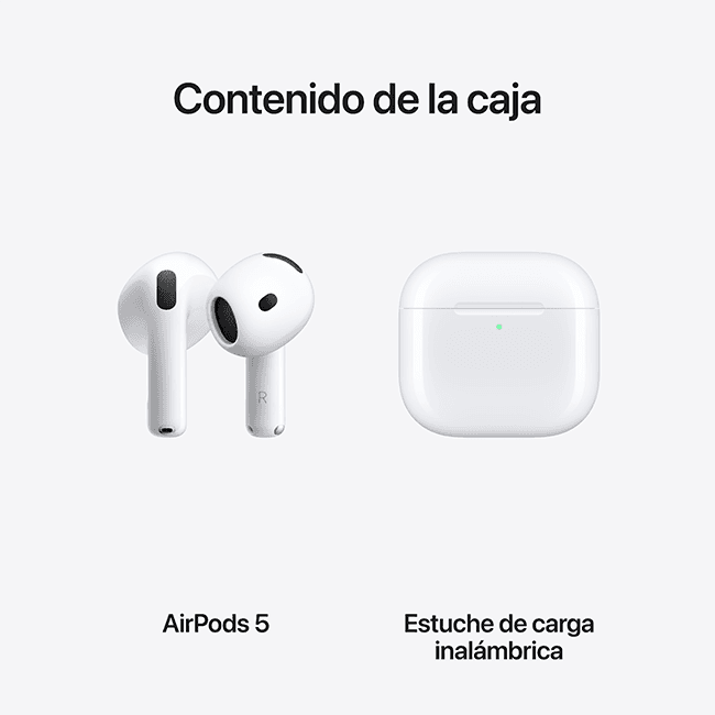 AirPods 5 con estuche de carga inalámbrica