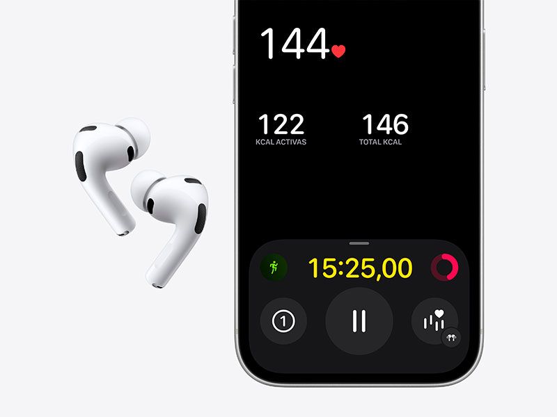 AirPods Pro 3 Medición de frecuencia cardíaca