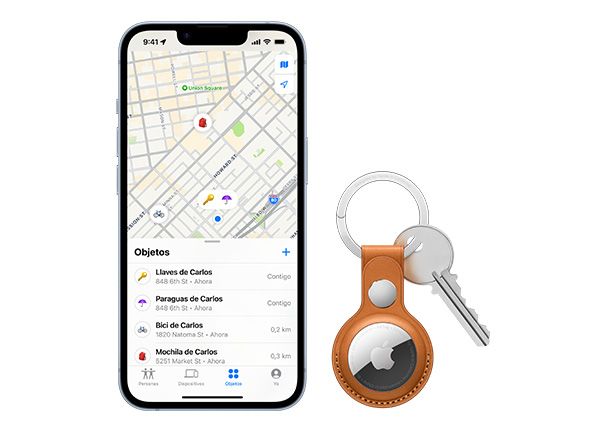 Llavero de piel AirTag Materiales de primera calidad
