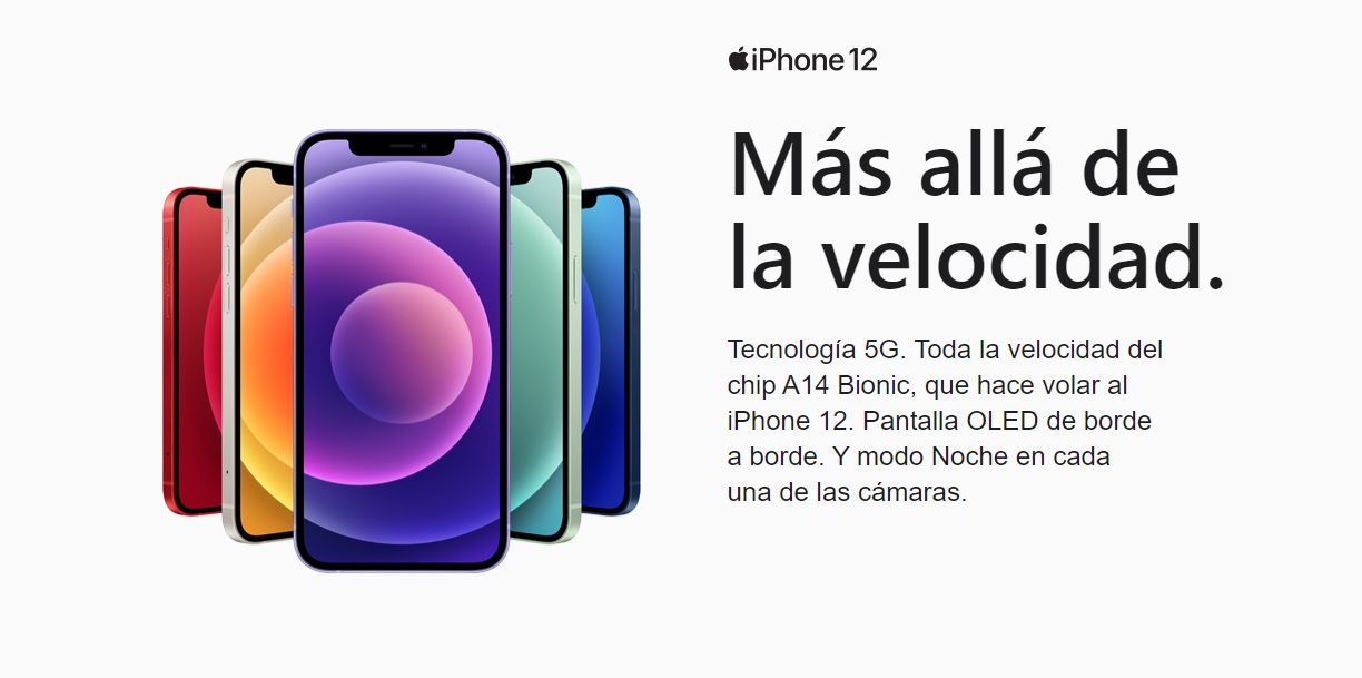 iPhone 12 , detalle del móvil iPhone 12