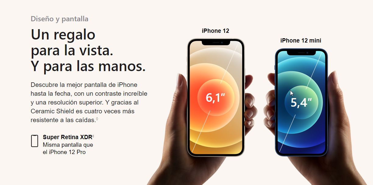 iPhone 12 , detalle del móvil iPhone 12
