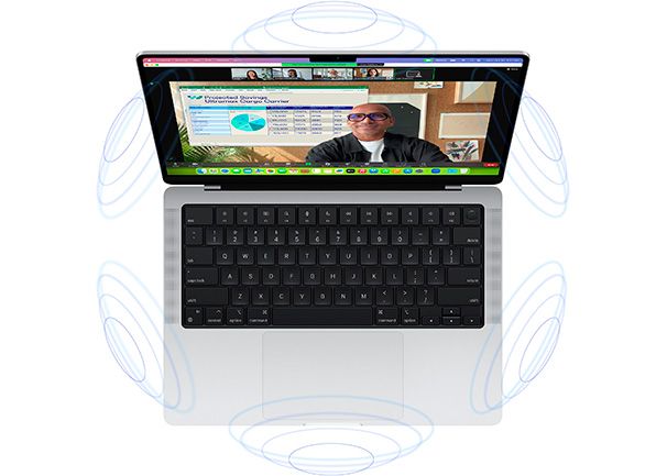 MacBook Pro 14 M3 precio. Cámara y audio avanzados