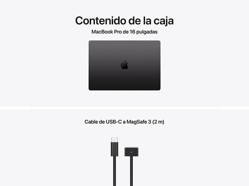 MacBook Pro 16 M5 Pro 24 GB, 1 TB - Adaptadores de corriente MacBook Pro 16 M5 Pro 24 GB, 1 TB Adaptadores de corriente