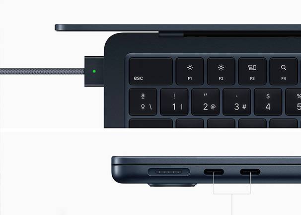 MacBook Air 13 M2 8 GB, 256 GB - Conexiones MacBook Air 13 M2 8 GB, 256 GB Conexiones