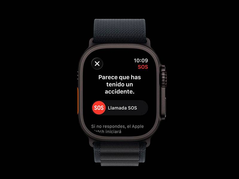 Apple Watch Ultra 3 (GPS + Cellular, 49mm) - Prestaciones de seguridad Apple Watch Ultra 3 (GPS + Cellular, 49mm) Prestaciones de seguridad