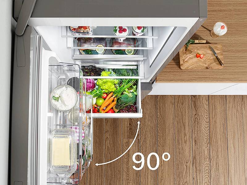 Frigorífico Bosch KGN39VWDC Perfect Fit: coloca el frigorífico junto a la pared
