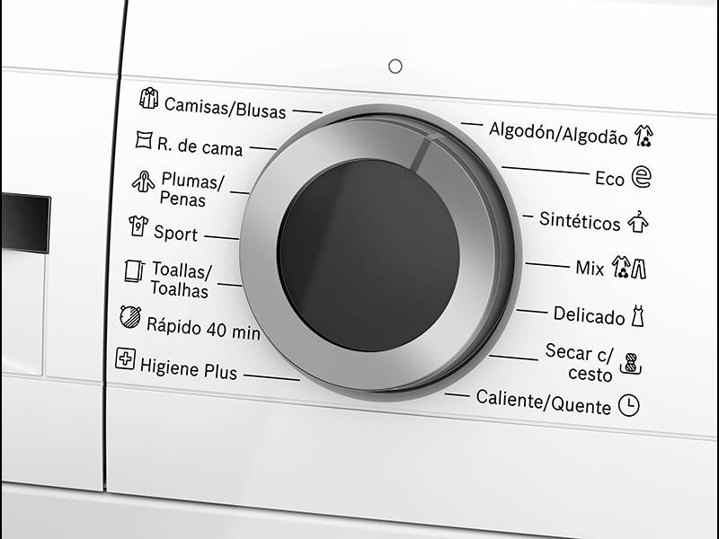 Secadora Bosch WQG245D1ES Ideal para prendas grandes y pequeñas