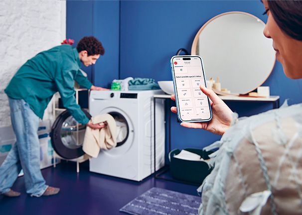 Lavadora Candy BR 410B8-S Conectividad desde tu móvil con hOn