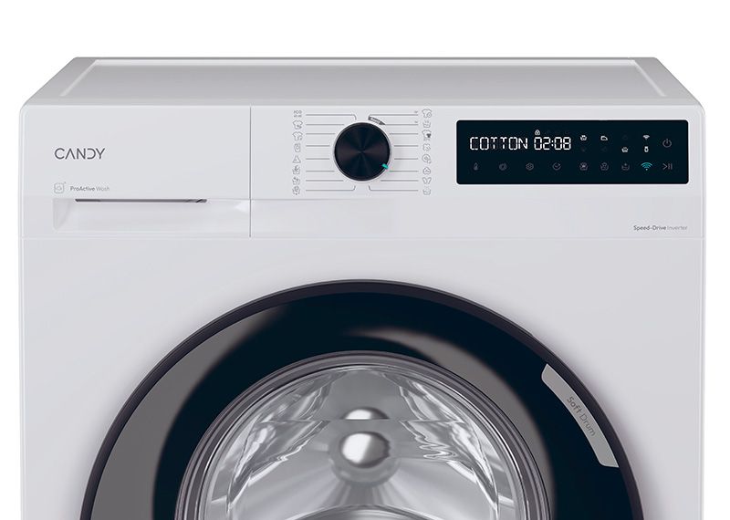 Lavadora Candy BR 410B8-S Pantalla táctil digital en español