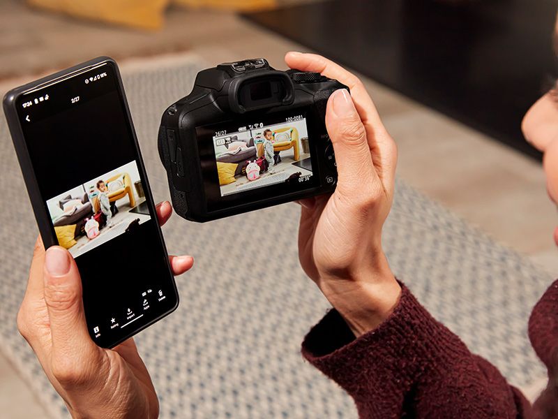 Cámara de fotos digital Canon EOS R100 - Transferencia de imágenes automática Cámara de fotos digital Canon EOS R100 Transferencia de imágenes automática