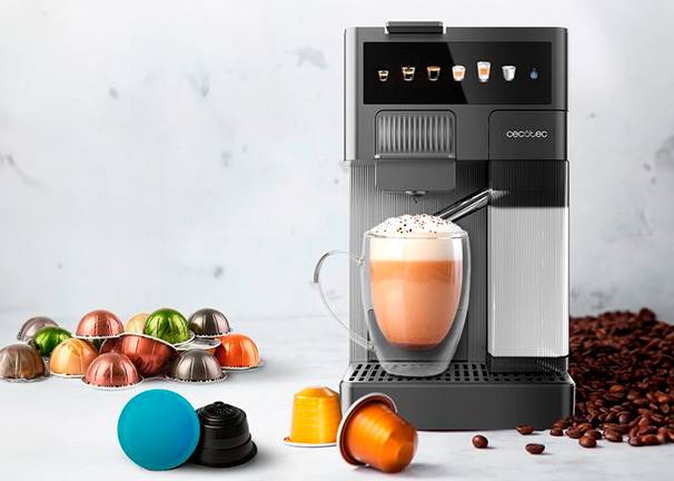 Cafetera de cápsulas Cecotec FreeStyle Latte Máxima Potencia de 1200 W