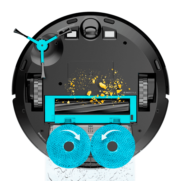 Robot aspirador Cecotec Conga 9590 Spin Revolution Ultra Power Home 8-Mop