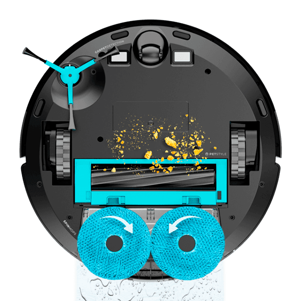 Robot aspirador Cecotec Conga 9590 Spin Revolution Ultra Power Home 8-Mop