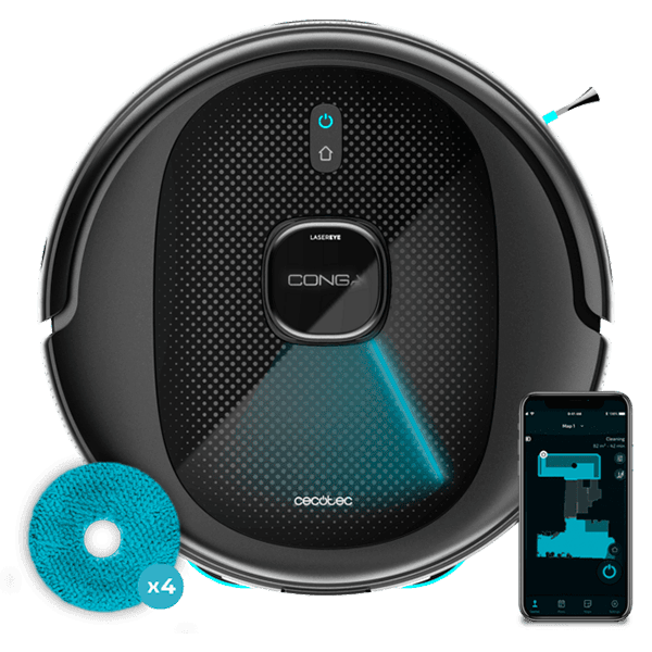 Robot aspirador Cecotec Conga 9590 Spin Revolution Ultra Power Home 8-Mop