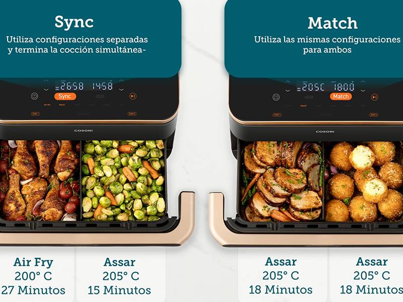 Freidora de aire Cosori Dual Blaze Twinfry Chef Edition - Divisor flexible Freidora de aire Cosori Dual Blaze Twinfry Chef Edition Divisor flexible