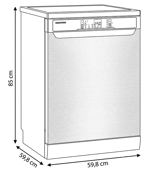 Lavavajillas Daewoo DFF-A1FX47D20-ES Lavavajillas Daewoo DFF-A1FX47D20-ES
